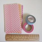 Set of 12 stripe pastel gla..