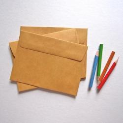25 Kraft envelopes 11cmX15cm 125g side open great for photo or postcard flat envelope paper bags